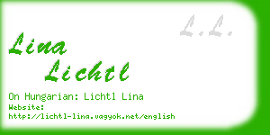 lina lichtl business card